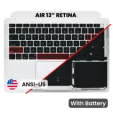Apple Macbook Air 13 (A2179) Top Case with Keyboard and Battery (US English) - Silver Pulled B