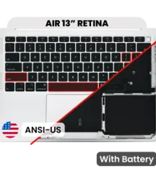 Apple Macbook Air 13 (A2179) Top Case with Keyboard and Battery (US English) - Silver Pulled B