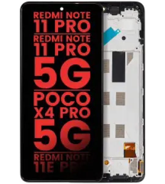 Xiaomi Redmi Note 11 Pro / Note 11 Pro 5G / Xiaomi Poco X4 Pro 5G / Redmi Note 11E Pro Display + Frame OEM-Equivalent