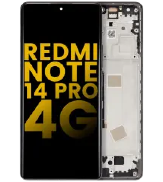 Xiaomi Redmi Note 14 Pro 4G Display + Frame - Midnight Black Refurbished