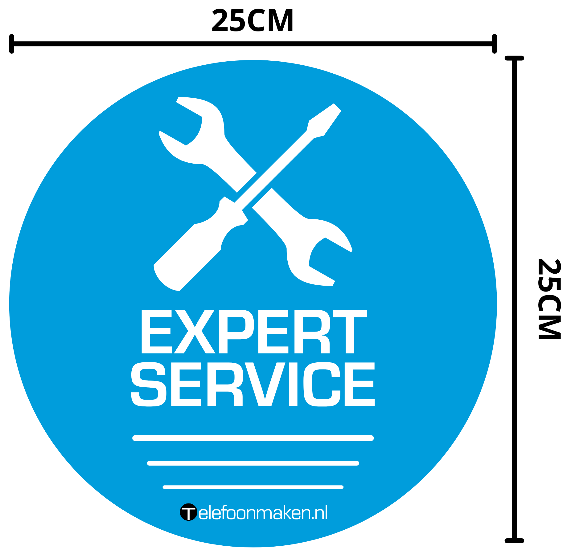 Telefoonmaken Expert Service Etalage Sticker (25cm x 25cm)