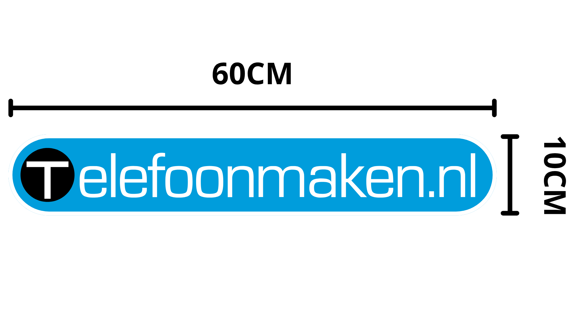 Telefoonmaken.nl Etalage Sticker (60cm x 10cm)
